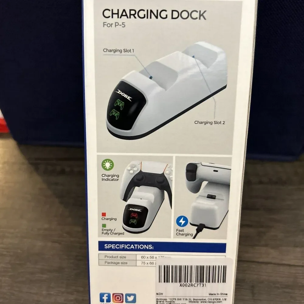 Dobe Dual Controller Charging Dock For PS5 Controller - NEW